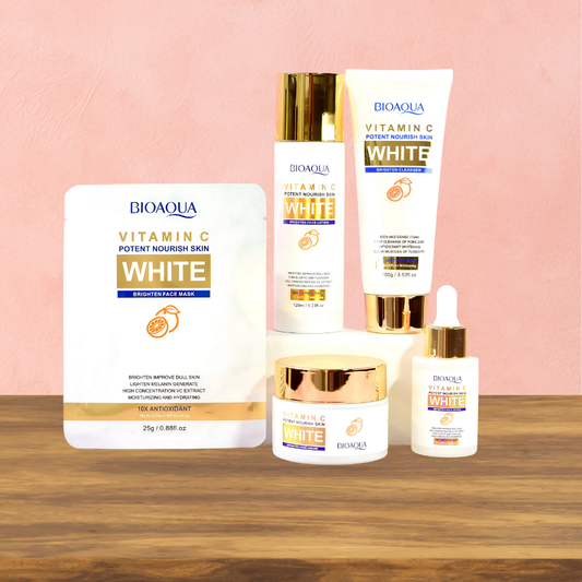 🍊 Combo Facial Aclarante Vitamina C White – BioAqua (5 productos)