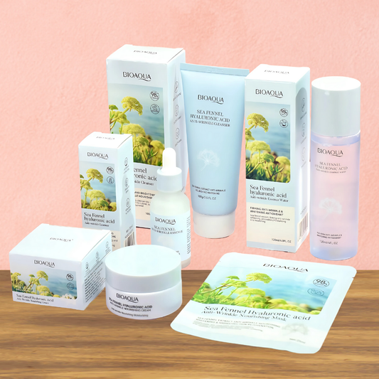 💧 Kit Facial Antiedad Reafirmante con Ácido Hialurónico – BioAqua (5 productos)